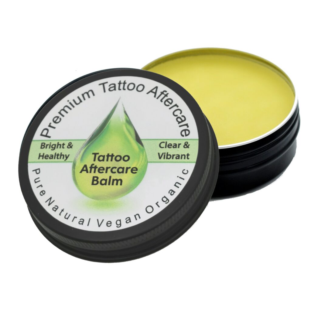 Tattman tattoo balm for colour tattoos or for black ink tattoos.